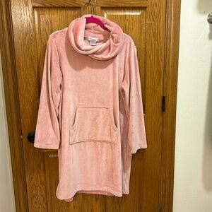 Softies Soft Pink L/XL Velour Lounge Dress